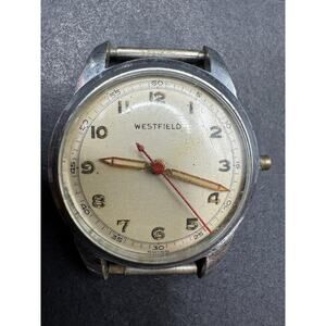 Vtg Westfield Watch Antimagnetic Rustproof Watertite 30mm No Band Silver Tone
